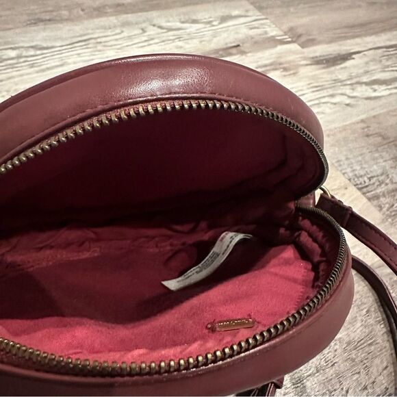 FREE PEOPE Tambourine Roundy Bag Crossbody Full Zip Boho Festival Faux Leather - Picture 7 of 10